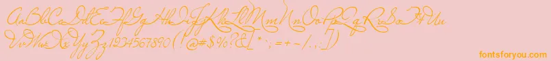 Marianna Font – Orange Fonts on Pink Background
