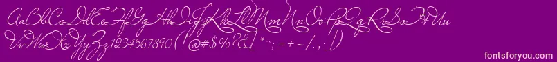 Шрифт Marianna – розовые шрифты на фиолетовом фоне