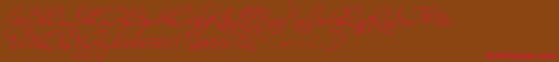 Шрифт Marianna – красные шрифты на коричневом фоне
