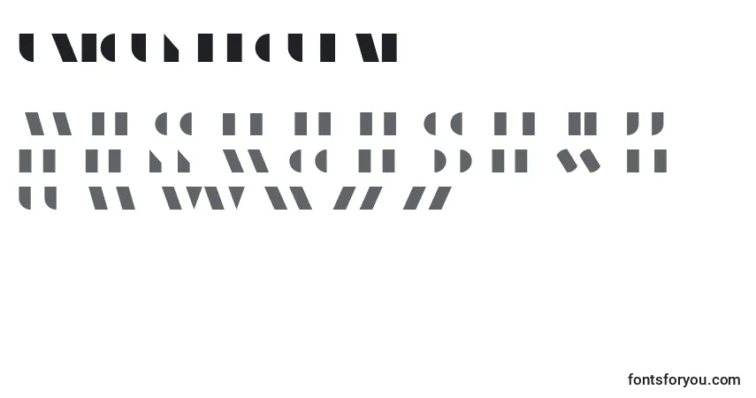 Schriftart UnicumRegular – Alphabet, Zahlen, spezielle Symbole