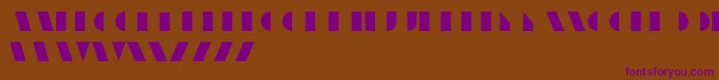 UnicumRegular-Schriftart – Violette Schriften auf braunem Hintergrund