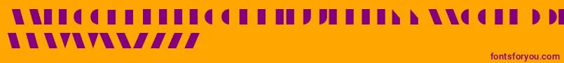 UnicumRegular Font – Purple Fonts on Orange Background