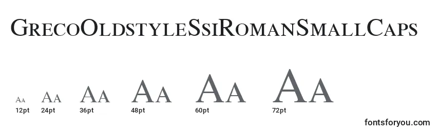 GrecoOldstyleSsiRomanSmallCaps Font Sizes