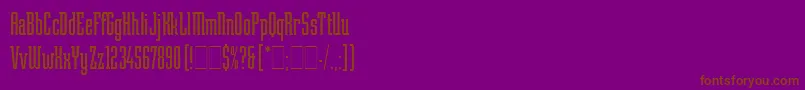 TufnellRegularDb-Schriftart – Braune Schriften auf violettem Hintergrund