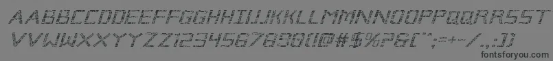 Brokencyborgexpandital Font – Black Fonts on Gray Background
