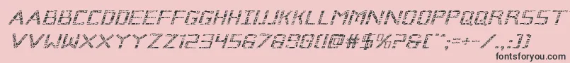 Brokencyborgexpandital Font – Black Fonts on Pink Background