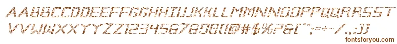 Brokencyborgexpandital-fontti – ruskeat fontit valkoisella taustalla