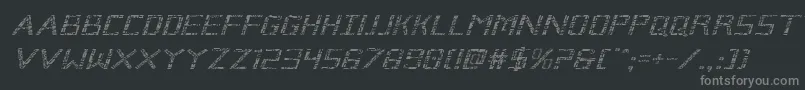 Brokencyborgexpandital Font – Gray Fonts on Black Background