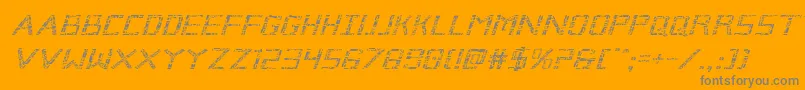 Brokencyborgexpandital Font – Gray Fonts on Orange Background