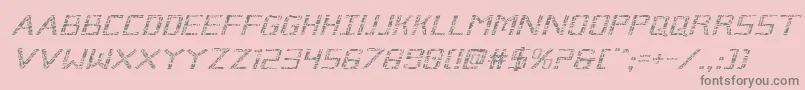 Brokencyborgexpandital-Schriftart – Graue Schriften auf rosa Hintergrund