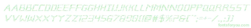 Brokencyborgexpandital Font – Green Fonts on White Background
