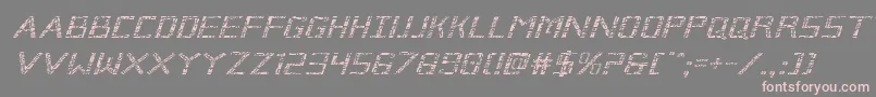 Brokencyborgexpandital Font – Pink Fonts on Gray Background