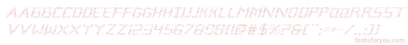 Brokencyborgexpandital Font – Pink Fonts on White Background
