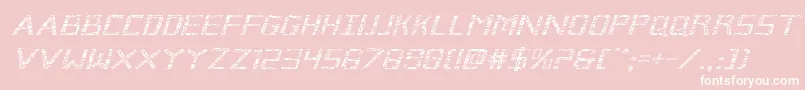 Brokencyborgexpandital Font – White Fonts on Pink Background