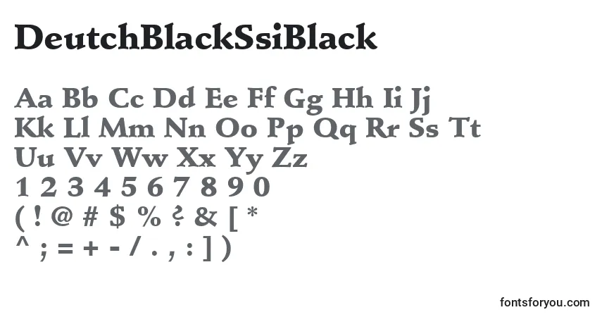Fuente DeutchBlackSsiBlack - alfabeto, números, caracteres especiales