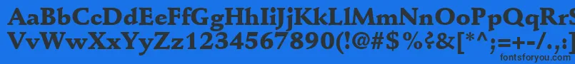 DeutchBlackSsiBlack Font – Black Fonts on Blue Background