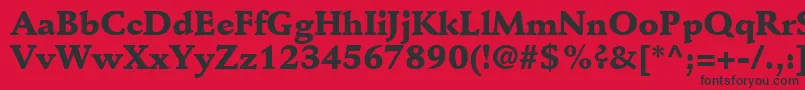 DeutchBlackSsiBlack-Schriftart – Schwarze Schriften auf rotem Hintergrund