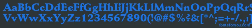 DeutchBlackSsiBlack Font – Blue Fonts on Black Background