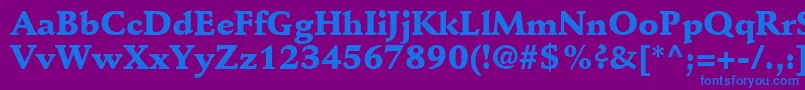 DeutchBlackSsiBlack Font – Blue Fonts on Purple Background