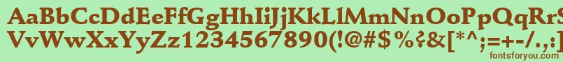 DeutchBlackSsiBlack Font – Brown Fonts on Green Background