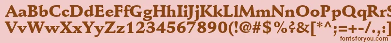 DeutchBlackSsiBlack Font – Brown Fonts on Pink Background