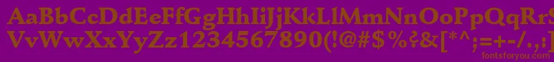 DeutchBlackSsiBlack Font – Brown Fonts on Purple Background