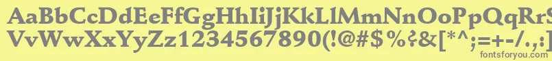 DeutchBlackSsiBlack Font – Gray Fonts on Yellow Background