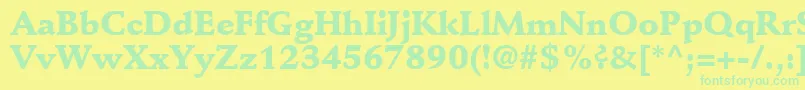 DeutchBlackSsiBlack Font – Green Fonts on Yellow Background