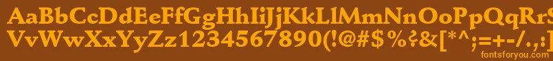 DeutchBlackSsiBlack Font – Orange Fonts on Brown Background