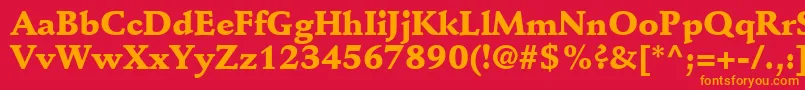 DeutchBlackSsiBlack Font – Orange Fonts on Red Background