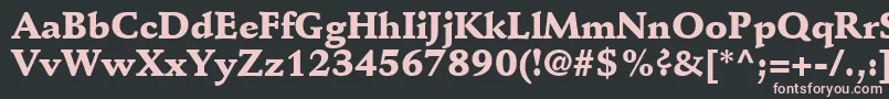 DeutchBlackSsiBlack Font – Pink Fonts on Black Background