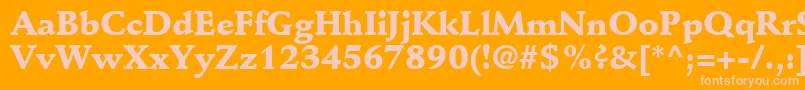 DeutchBlackSsiBlack Font – Pink Fonts on Orange Background