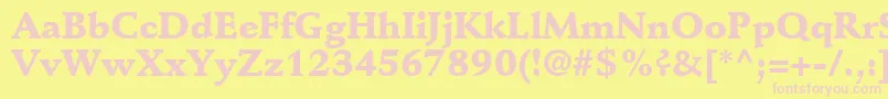 DeutchBlackSsiBlack Font – Pink Fonts on Yellow Background