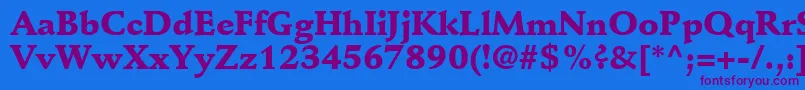 DeutchBlackSsiBlack Font – Purple Fonts on Blue Background