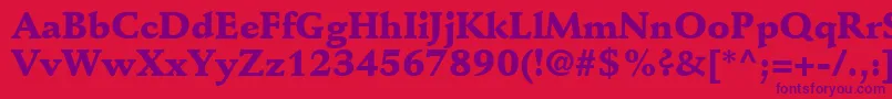 DeutchBlackSsiBlack Font – Purple Fonts on Red Background