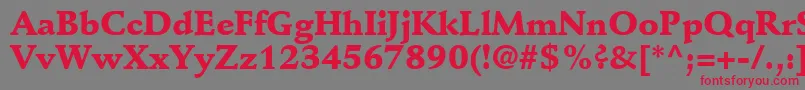 DeutchBlackSsiBlack Font – Red Fonts on Gray Background