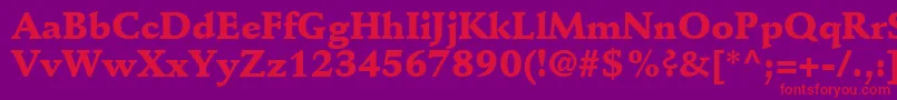 フォントDeutchBlackSsiBlack – 紫の背景に赤い文字