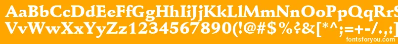 DeutchBlackSsiBlack Font – White Fonts on Orange Background