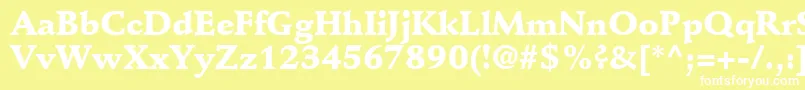 DeutchBlackSsiBlack Font – White Fonts on Yellow Background