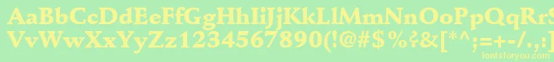 DeutchBlackSsiBlack Font – Yellow Fonts on Green Background