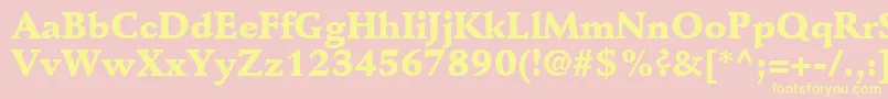 DeutchBlackSsiBlack Font – Yellow Fonts on Pink Background