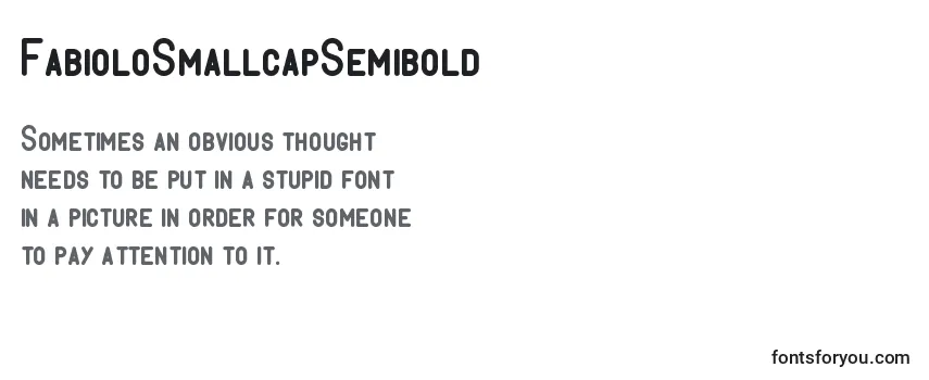 Обзор шрифта FabioloSmallcapSemibold (40282)