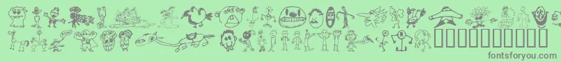 Police BrianPowersDoodle21 – polices grises sur fond vert