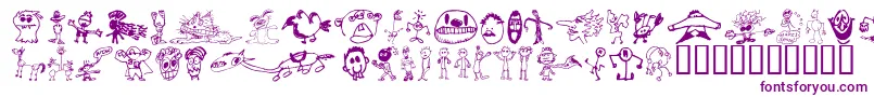 BrianPowersDoodle21 Font – Purple Fonts on White Background