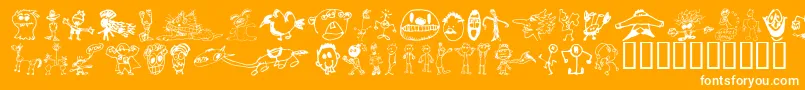 Police BrianPowersDoodle21 – polices blanches sur fond orange