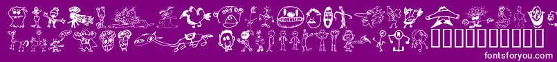 Fonte BrianPowersDoodle21 – fontes brancas em um fundo violeta
