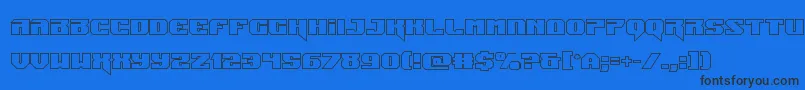 Jumpersout Font – Black Fonts on Blue Background