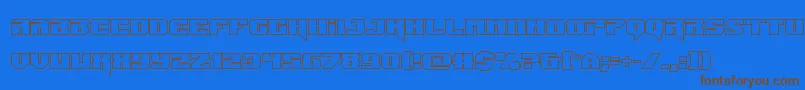 Jumpersout Font – Brown Fonts on Blue Background