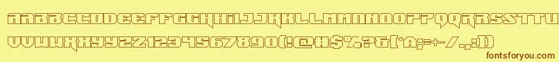 Jumpersout Font – Brown Fonts on Yellow Background