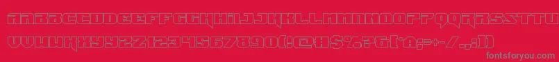 Jumpersout Font – Gray Fonts on Red Background